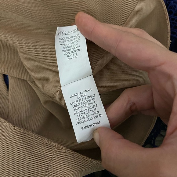 Self-Portrait Teardrop Guipure Lace Dress Blue 2 - Picture 10 of 10